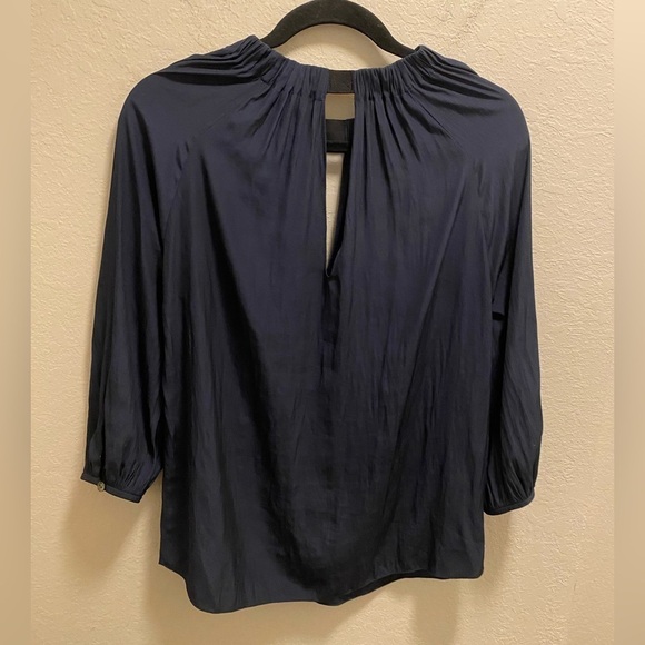 Ramy Brook Meryl Cold Shoulder Blouse In Navy Blue - Picture 12 of 12